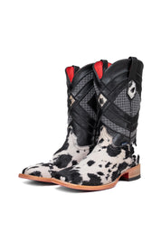 Prescott Cowhide Red Bottom Square Toe Cowboy Boot Size 9 Box TM52