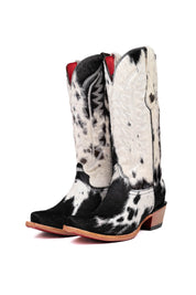 Charlotte Cowhide Red Bottom Snip Toe Cowgirl Boot Size 8 Box VW59