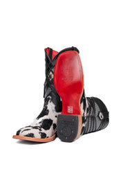 Prescott Cowhide Red Bottom Square Toe Cowboy Boot Size 9 Box TM52