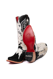 Charlotte Cowhide Red Bottom Snip Toe Cowgirl Boot Size 8 Box VW59