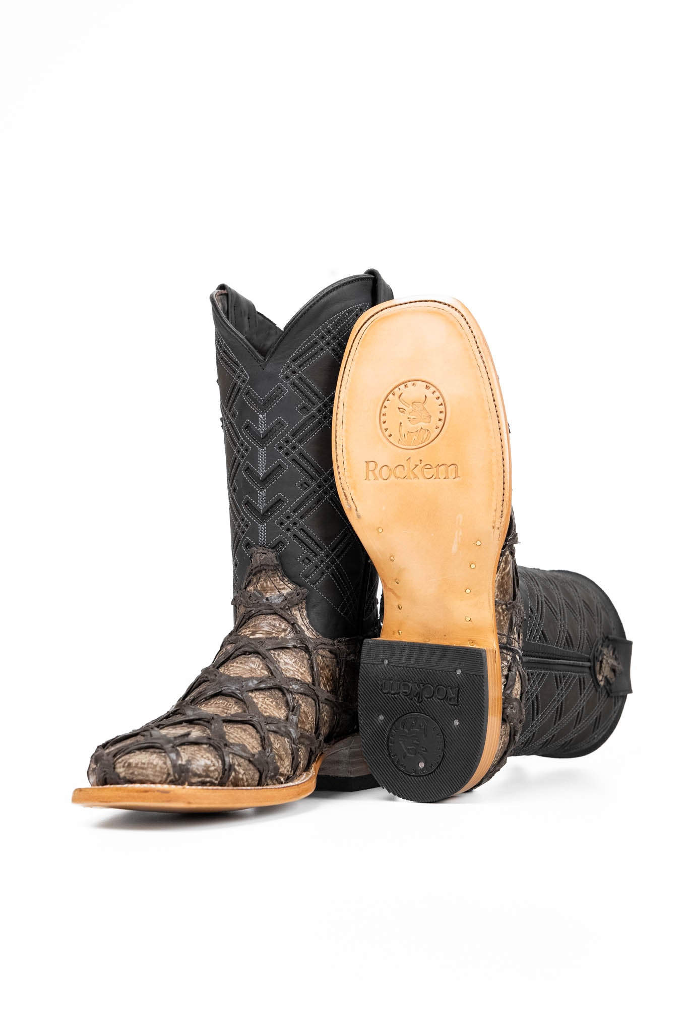 Bradley Pirarucu Square Toe Cowboy Boot – Rock'Em