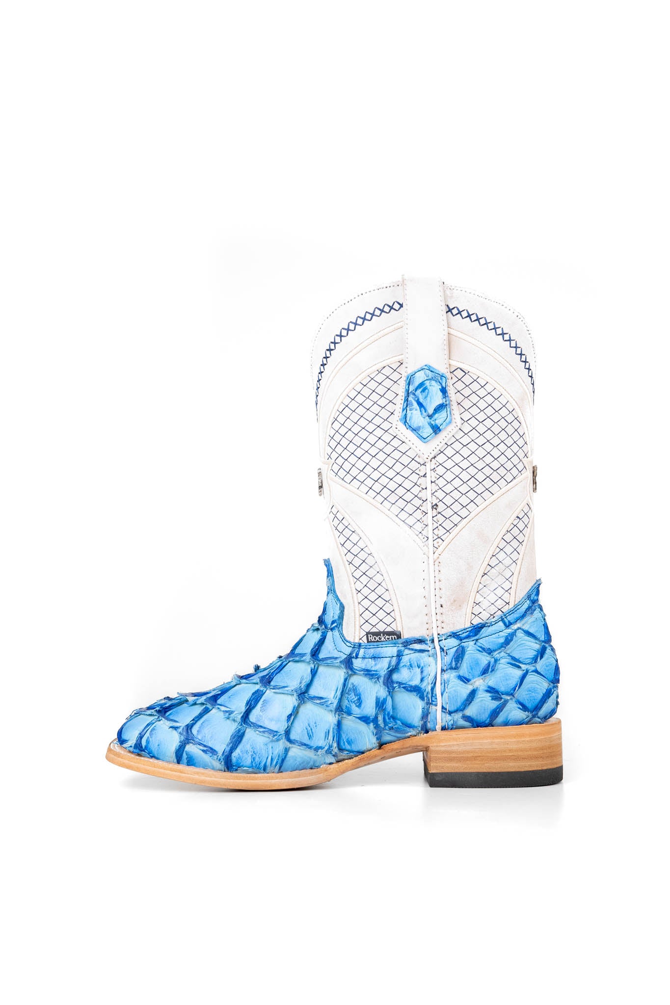 Jones Exotic Pirarucu Square Toe Cowboy Boot