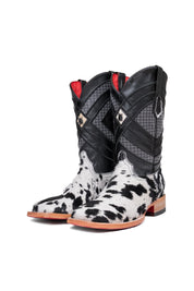 Prescott Cowhide Red Bottom Square Toe Cowboy Boot Size 9 Box TM54