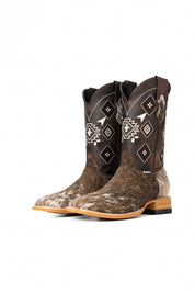Men's Cowhide Square Toe Cowboy Boot Size 9.5 Box NM55