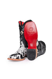 Prescott Cowhide Red Bottom Square Toe Cowboy Boot Size 9 Box TM54