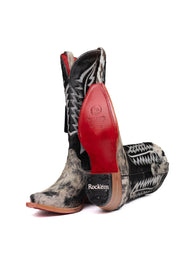 Charlotte Cowhide Red Bottom Snip Toe Cowgirl Boot Size 8 Box VW61
