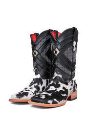 Prescott Cowhide Red Bottom Square Toe Cowboy Boot Size 9 Box TM55