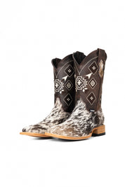 Men's Cowhide Square Toe Cowboy Boot Size 9.5 Box NM56