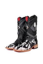 Prescott Cowhide Red Bottom Square Toe Cowboy Boot Size 6.5 Box TM6