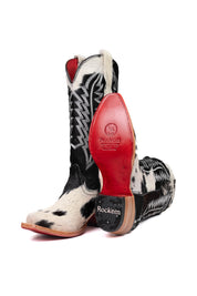 Charlotte Cowhide Red Bottom Snip Toe Cowgirl Boot Size 8 Box VW63