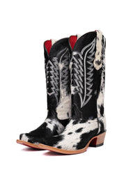 Charlotte Cowhide Red Bottom Snip Toe Cowgirl Boot Size 8 Box VW64