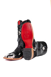 Prescott Cowhide Red Bottom Square Toe Cowboy Boot Size 6.5 Box TM6