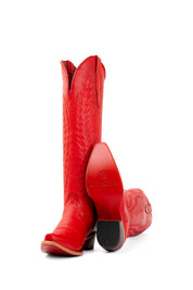 Valentina Tall Red Bottom Snip Toe Cowgirl Boot