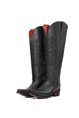 Alexia Tall Red Bottom Wide Calf Snip Toe Cowgirl Boot