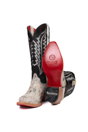 Charlotte Cowhide Red Bottom Snip Toe Cowgirl Boot Size 8.5 Box VW66