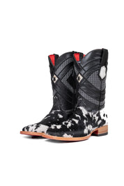 Prescott Cowhide Red Bottom Square Toe Cowboy Boot Size 9.5 Box TM60