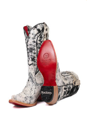 Charlotte Cowhide Red Bottom Snip Toe Cowgirl Boot Size 8.5 Box VW67