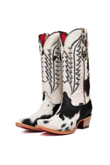Charlotte Cowhide Red Bottom Snip Toe Cowgirl Boot Size 8.5 Box VW68
