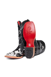 Prescott Cowhide Red Bottom Square Toe Cowboy Boot Size 9.5 Box TM61