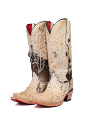 Charlotte Cowhide Red Bottom Snip Toe Cowgirl Boot Size 9 Box VW69
