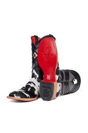 Prescott Cowhide Red Bottom Square Toe Cowboy Boot Size 9.5 Box TM62