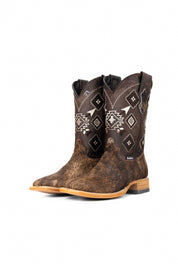 Men's Cowhide Square Toe Cowboy Boot Size 8 Box NM7
