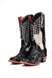 Charlotte Cowhide Red Bottom Snip Toe Cowgirl Boot Size 9 Box VW70