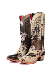 Charlotte Cowhide Red Bottom Snip Toe Cowgirl Boot Size 9 Box VW71
