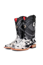 Prescott Cowhide Red Bottom Square Toe Cowboy Boot Size 10 Box TM65