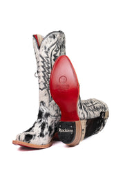 Charlotte Cowhide Red Bottom Snip Toe Cowgirl Boot Size 9.5 Box VW72
