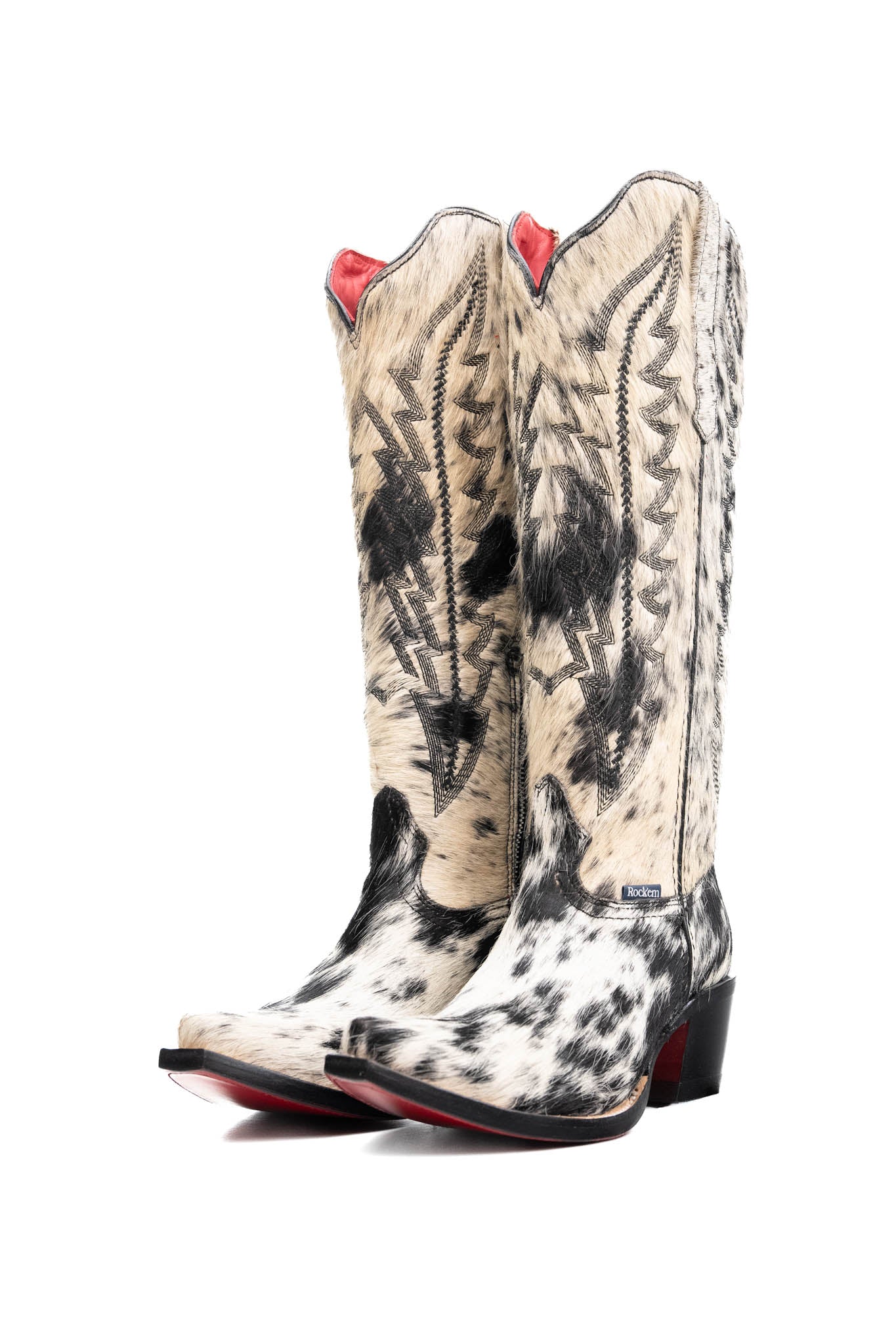 Charlotte Tall Red Bottom Cowhide Snip Toe Cowgirl Boot Size 7 Box NW7