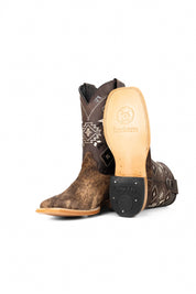 Men's Cowhide Square Toe Cowboy Boot Size 8 Box NM7