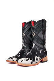 Prescott Cowhide Red Bottom Square Toe Cowboy Boot Size 6 Box TM1