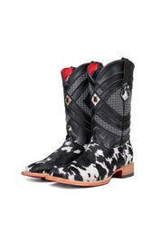 Prescott Cowhide Red Bottom Square Toe Cowboy Boot Size 10 Box TM67