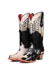 Charlotte Cowhide Red Bottom Snip Toe Cowgirl Boot Size 10 Box VW75