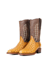 Lawrence Ostrich Round Toe Cowboy Boot