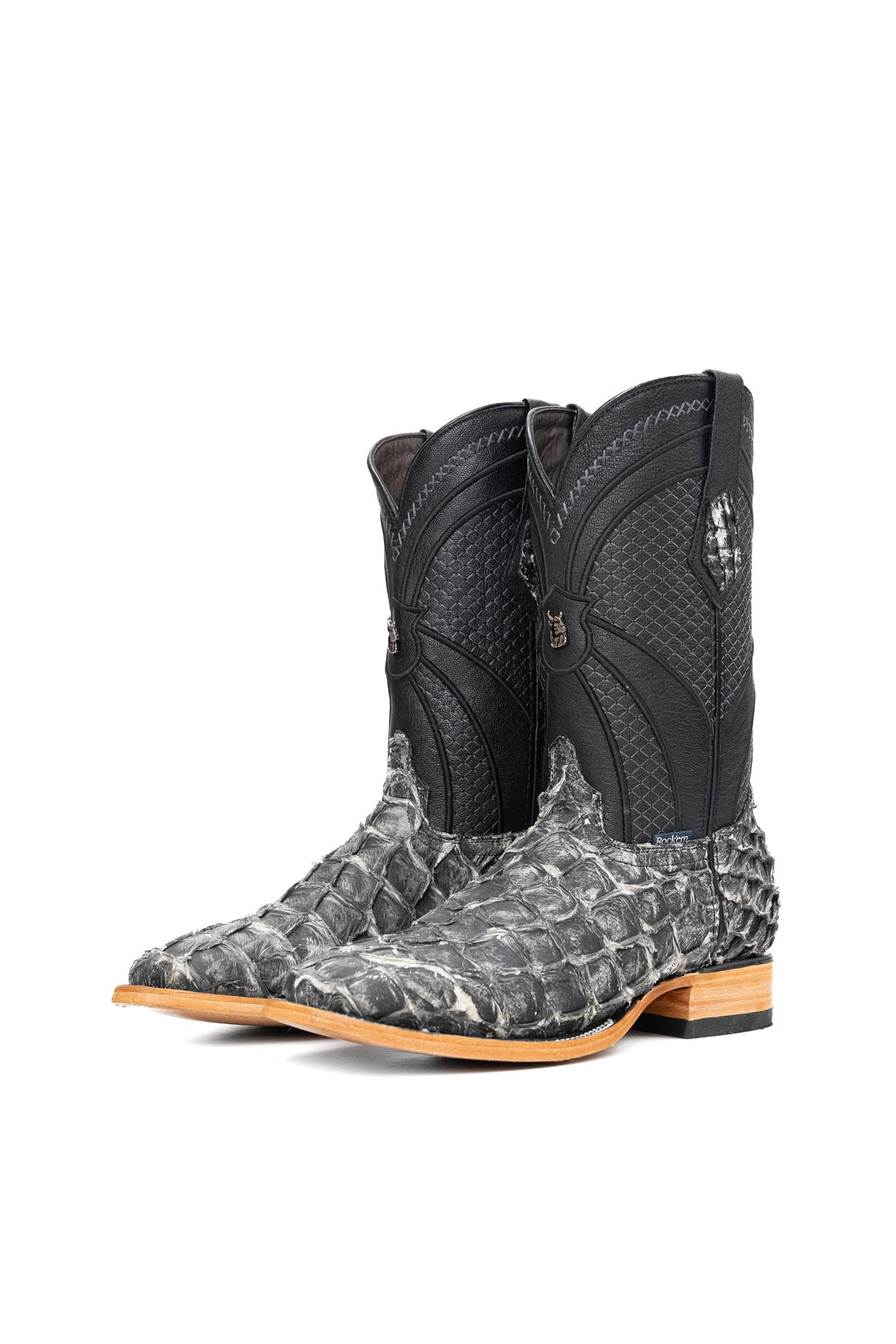 Jones Exotic Pirarucu Square Toe Cowboy Boot