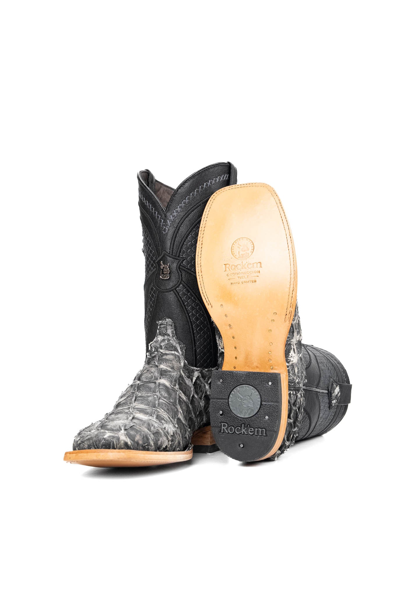 Jones Exotic Pirarucu Square Toe Cowboy Boot