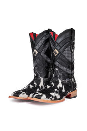 Prescott Cowhide Red Bottom Square Toe Cowboy Boot Size 10 Box TM69