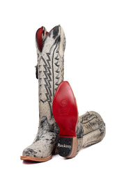 Charlotte Tall Red Bottom Cowhide Snip Toe Cowgirl Boot Size 6.5 Box VW8