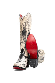 Charlotte Tall Red Bottom Cowhide Snip Toe Cowgirl Boot Size 7 Box NW7