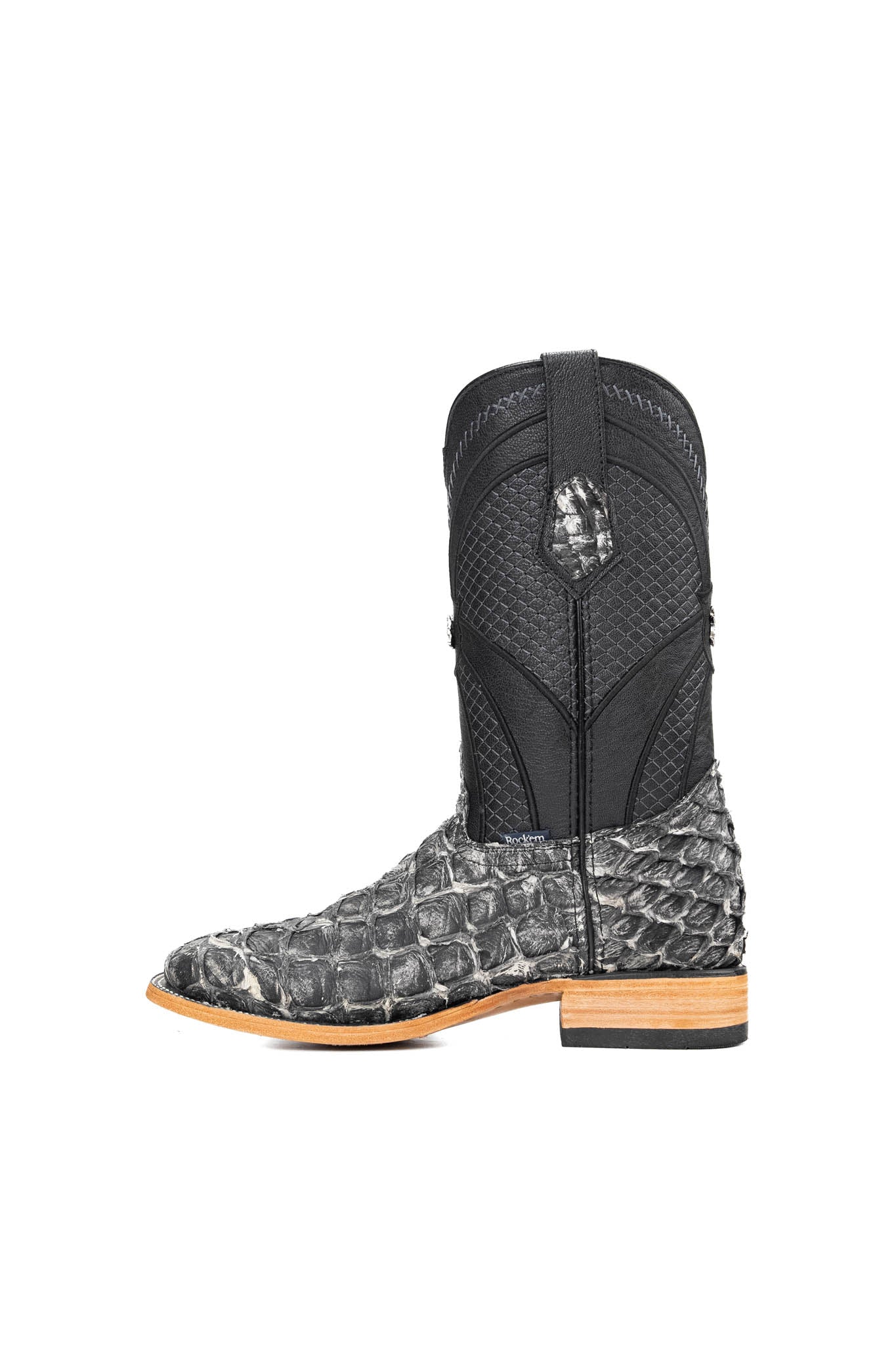 Jones Exotic Pirarucu Square Toe Cowboy Boot