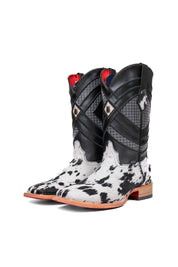 Prescott Cowhide Red Bottom Square Toe Cowboy Boot Size 10 Box TM70