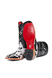 Prescott Cowhide Red Bottom Square Toe Cowboy Boot Size 10 Box TM70