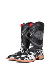 Prescott Cowhide Red Bottom Square Toe Cowboy Boot Size 10 Box TM71