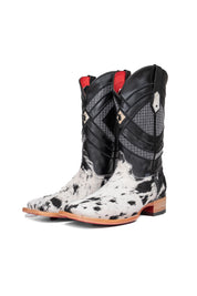 Prescott Cowhide Red Bottom Square Toe Cowboy Boot Size 13 Box TM72