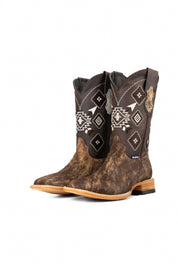 Men's Cowhide Square Toe Cowboy Boot Size 8 Box NM8