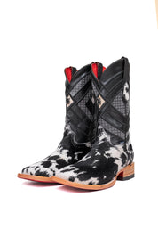 Prescott Cowhide Red Bottom Square Toe Cowboy Boot Size 6.5 Box TM8