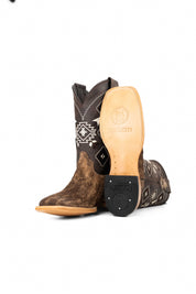 Men's Cowhide Square Toe Cowboy Boot Size 8 Box NM8
