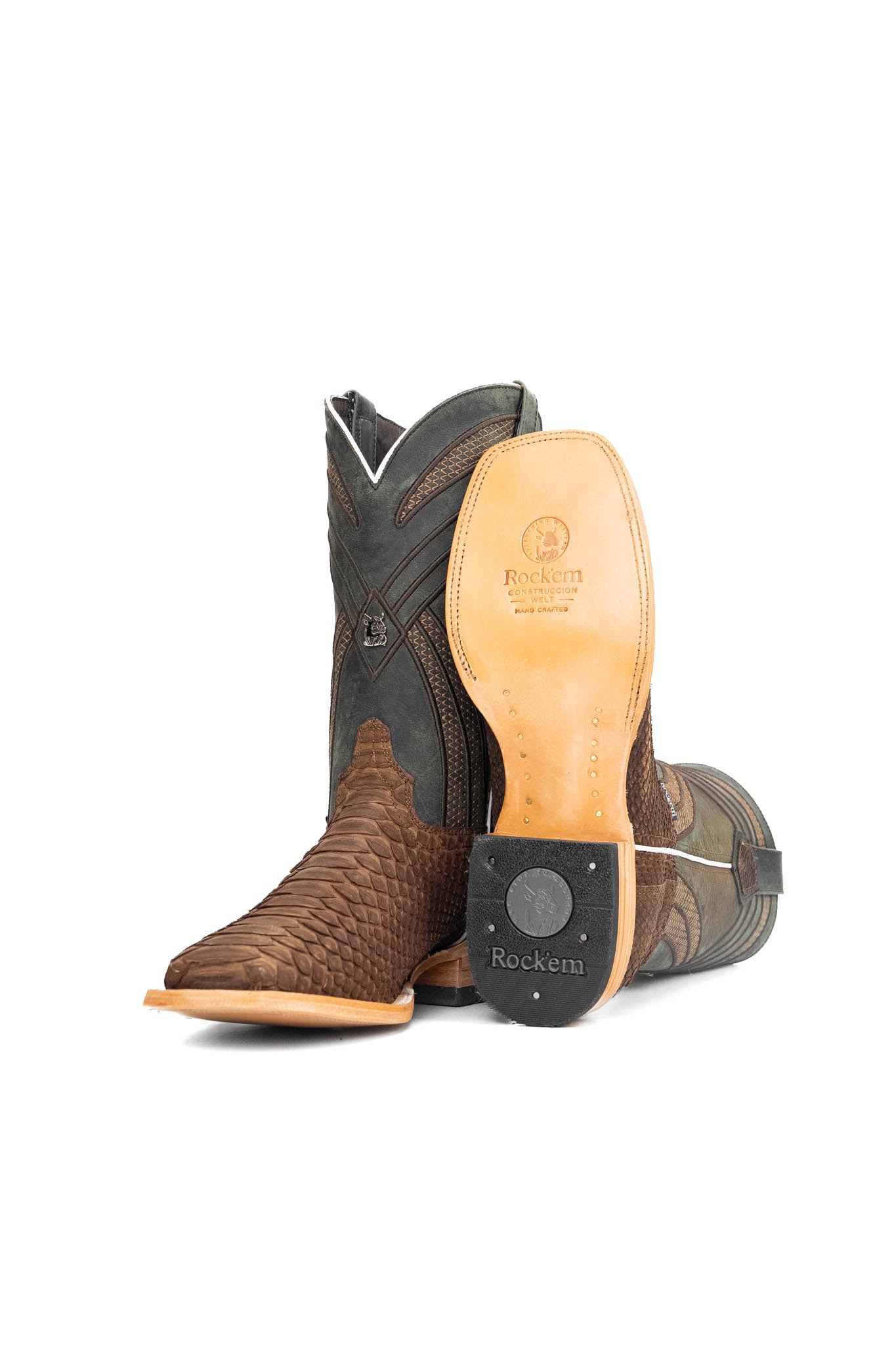 Monroe Python Exotic Square Toe Cowboy Boot
